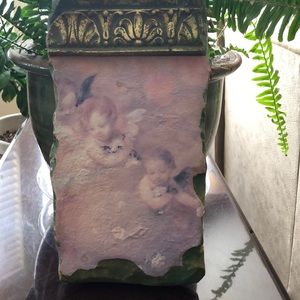 Cherub wall plaque/ home decor